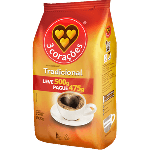 CAFE 3 CORACOES LV500G PG475G TRADICIONAL